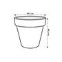 Voir la diapositive 2 : ELHO Pot de fleurs rond Pure Round Ø 50 x H.44 cm - Anthracite