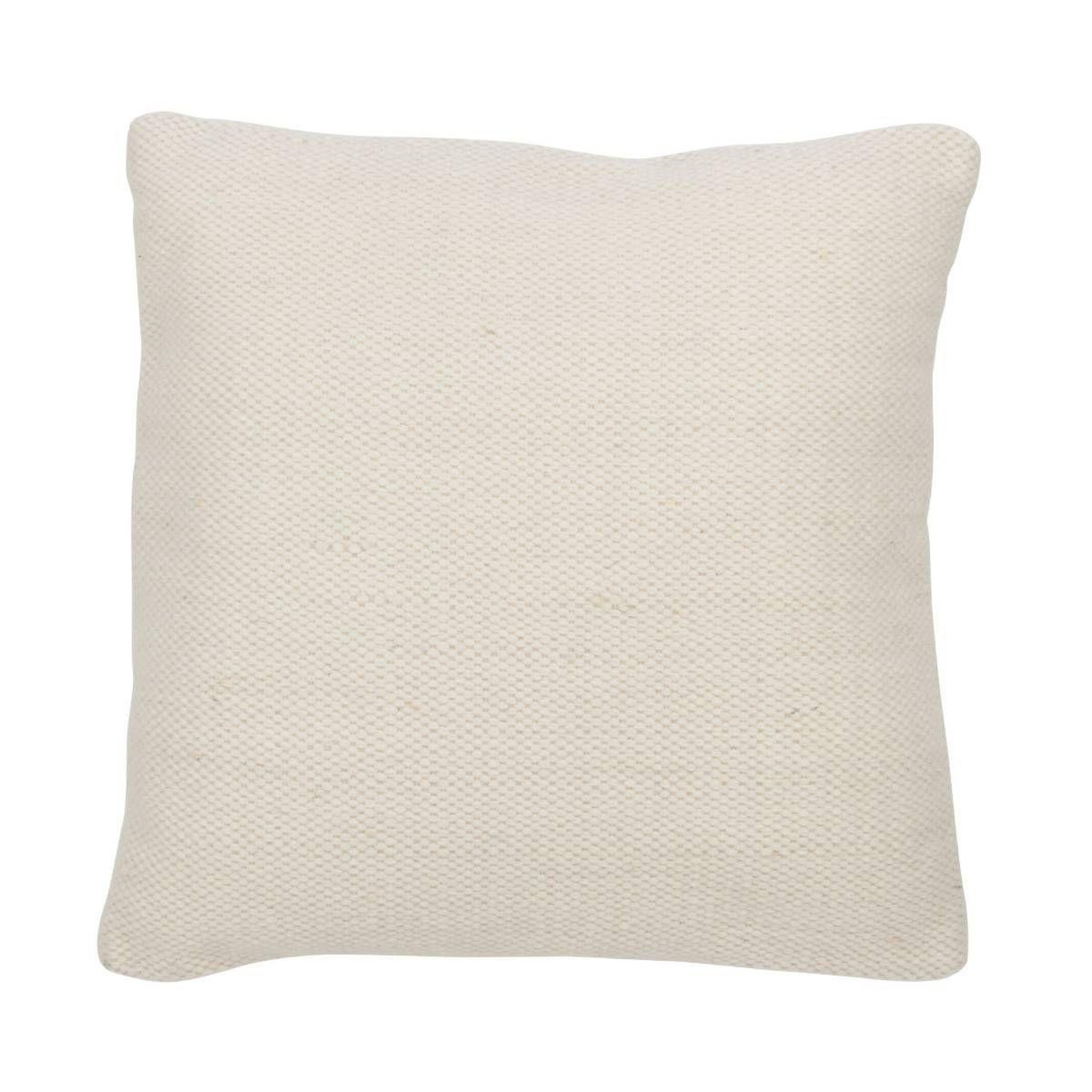 J-LINE Coussin déco en laine  puglia  45x45cm crème
