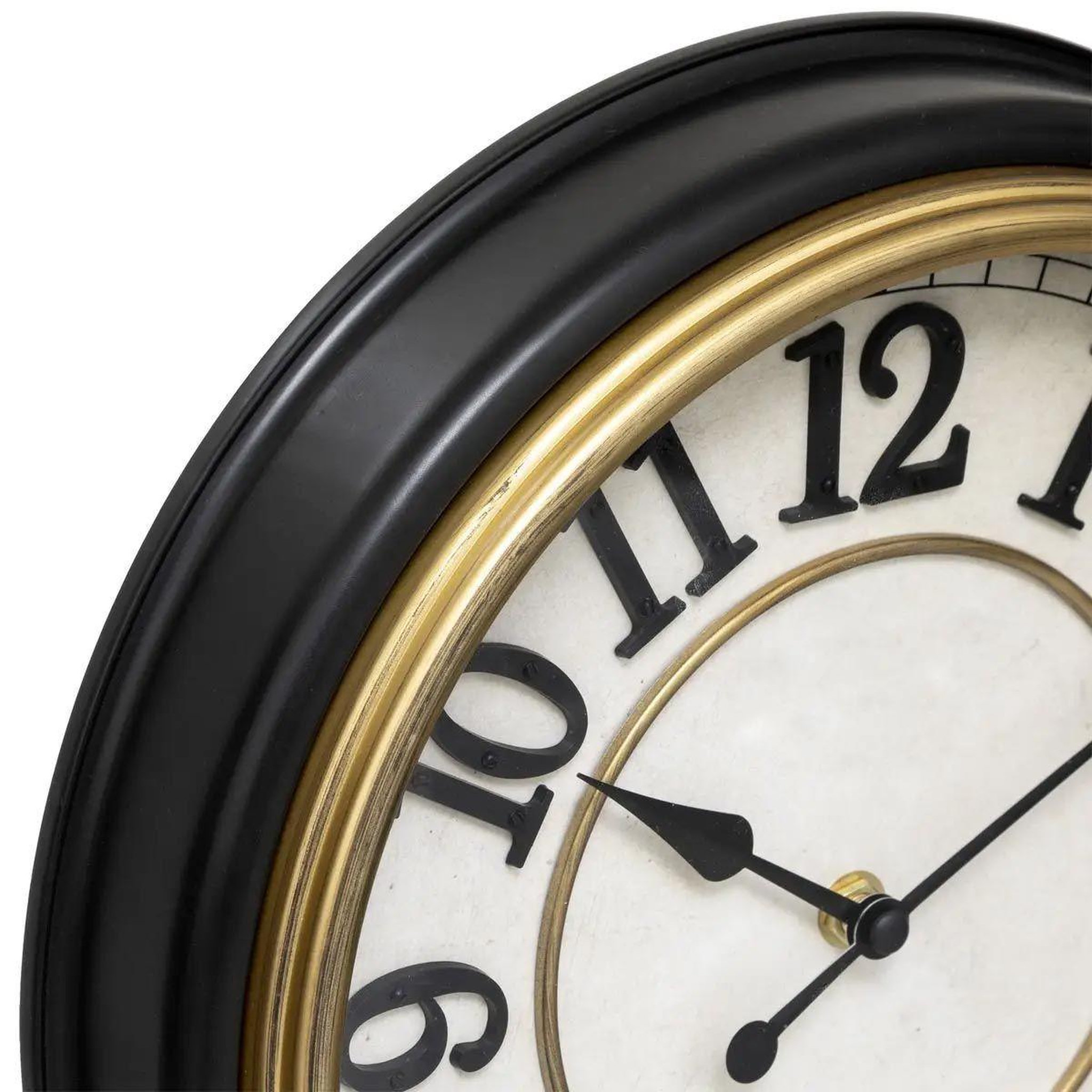 Voir la diapositive 2 : ATMOSPHERA Horloge murale vintage  nell  29cm noir