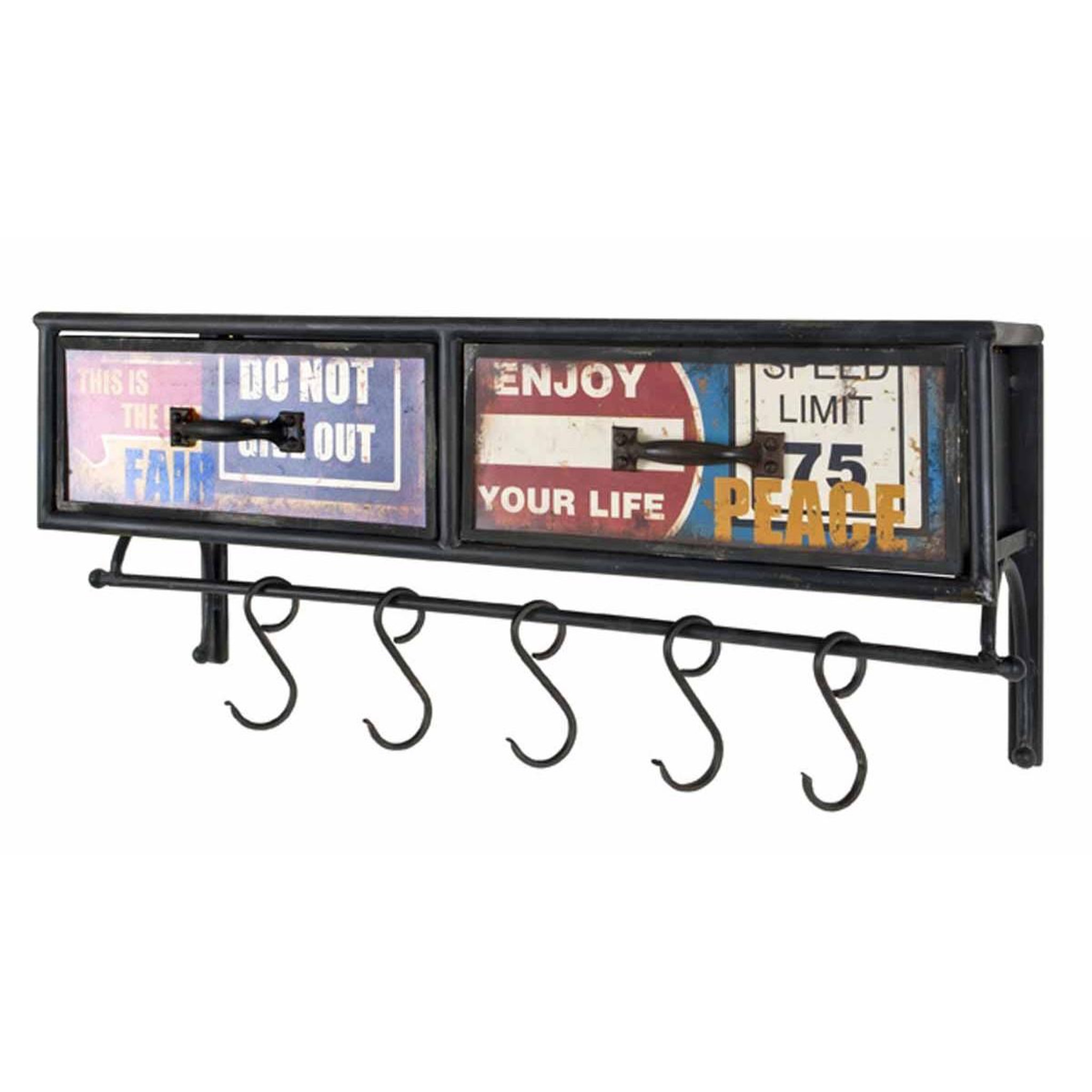 Paris Prix Patère murale vintage  owen  77cm noir