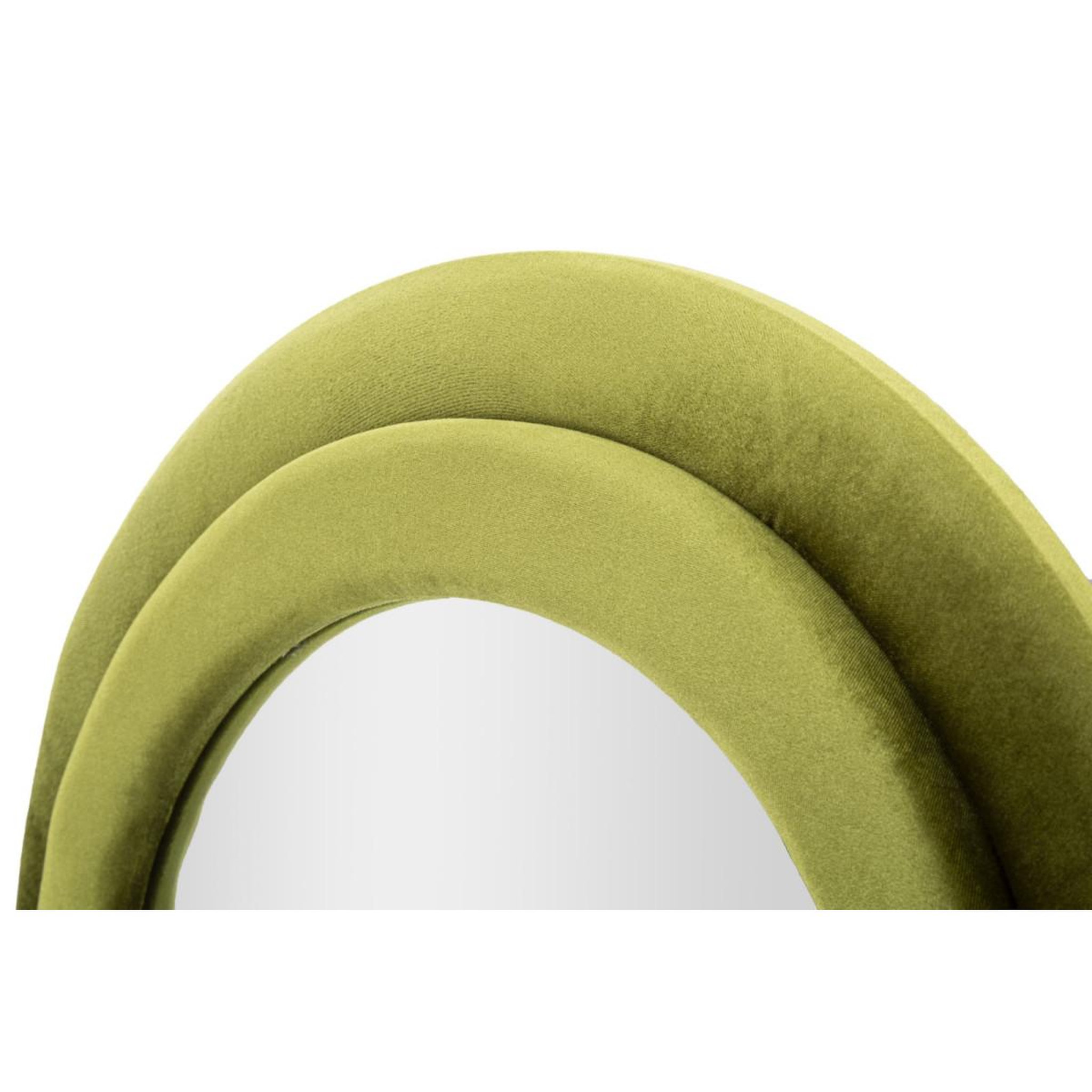 Voir la diapositive 2 : Paris Prix Miroir Mural en Velours  Wavy  160cm Vert