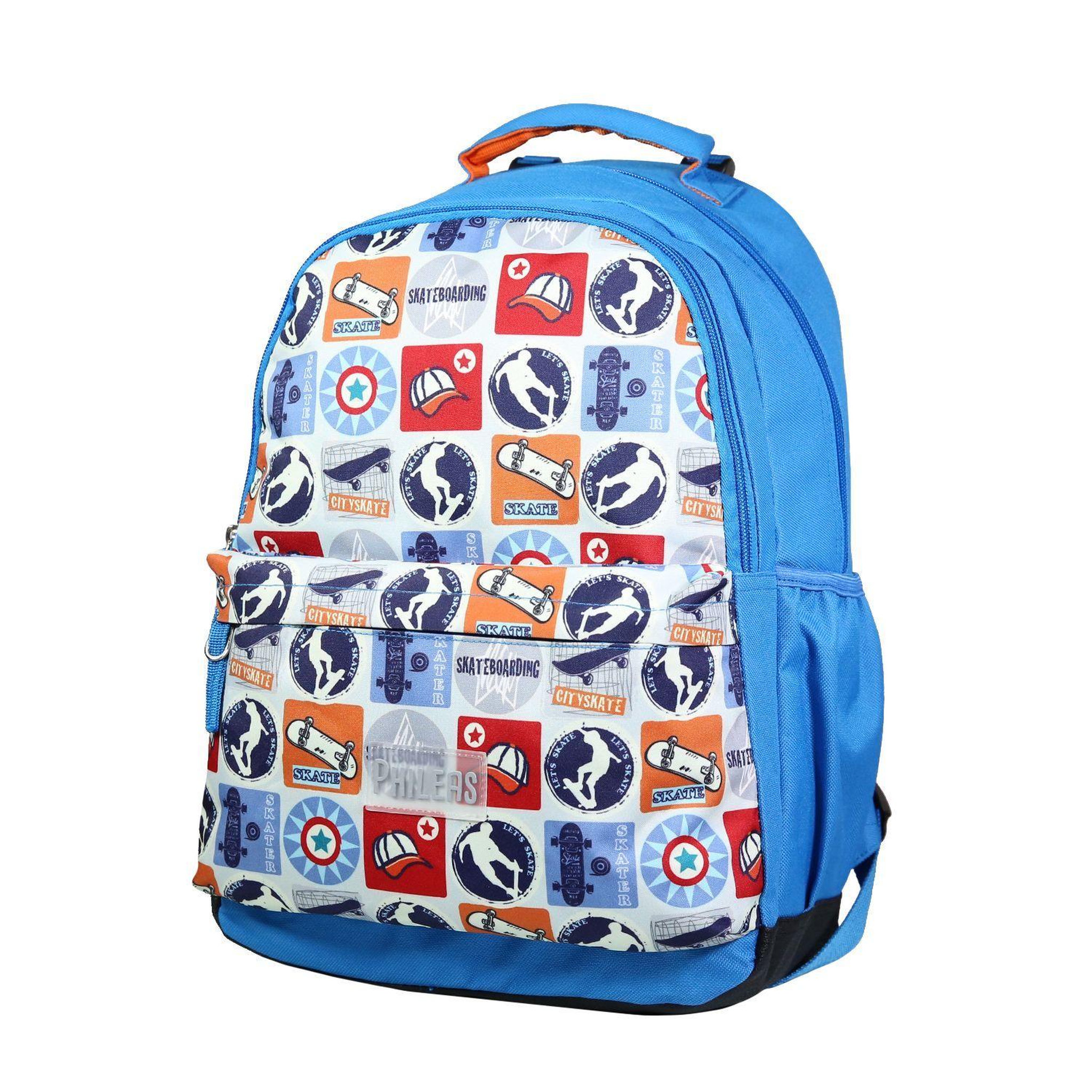 Voir la diapositive 2 : Bagtrotter BAGTROTTER Sac à dos 2 compartiments Phileas Bleu Skateur
