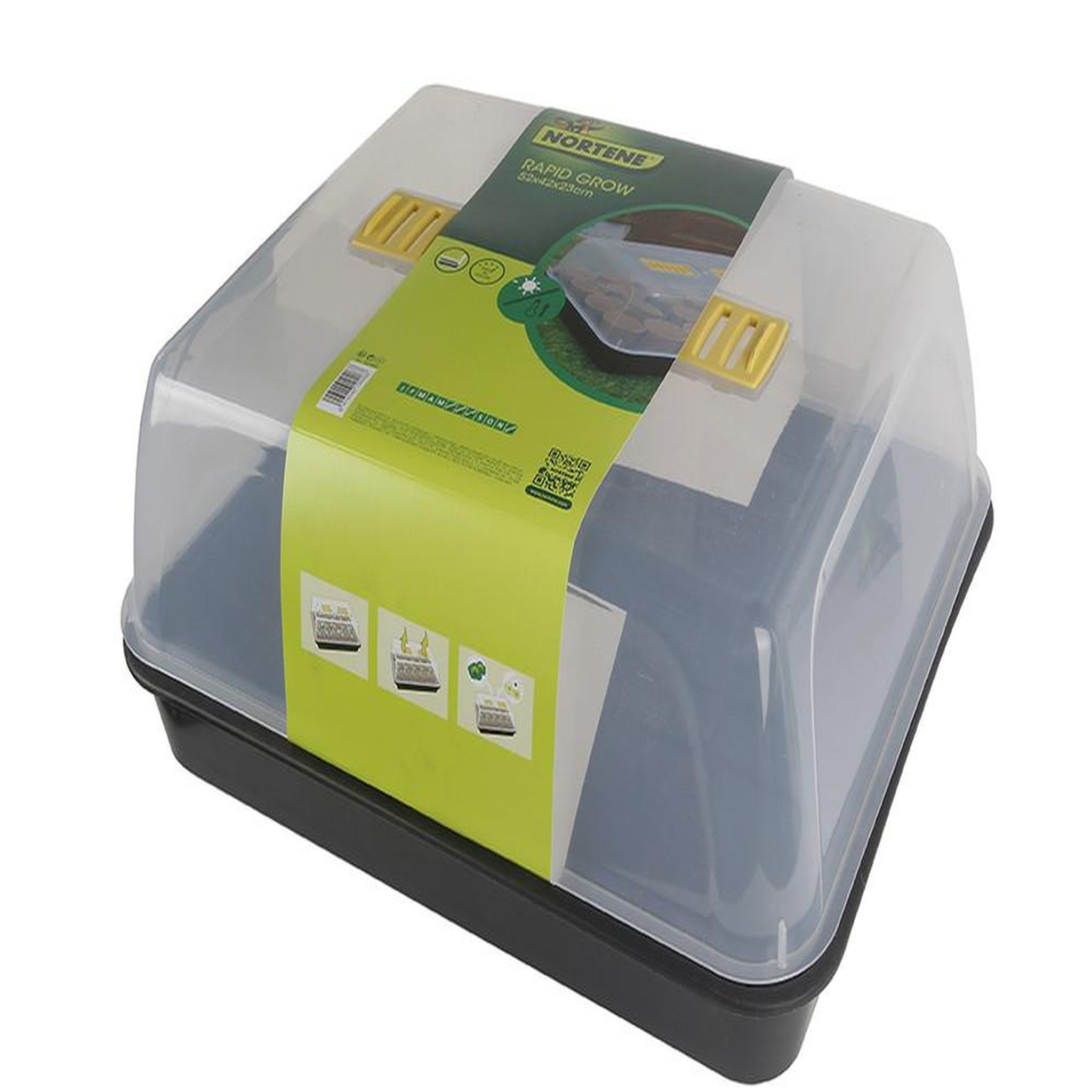 Nortene Mini-serre pour semis Rapid Grow en polypropylène - noir/transparent