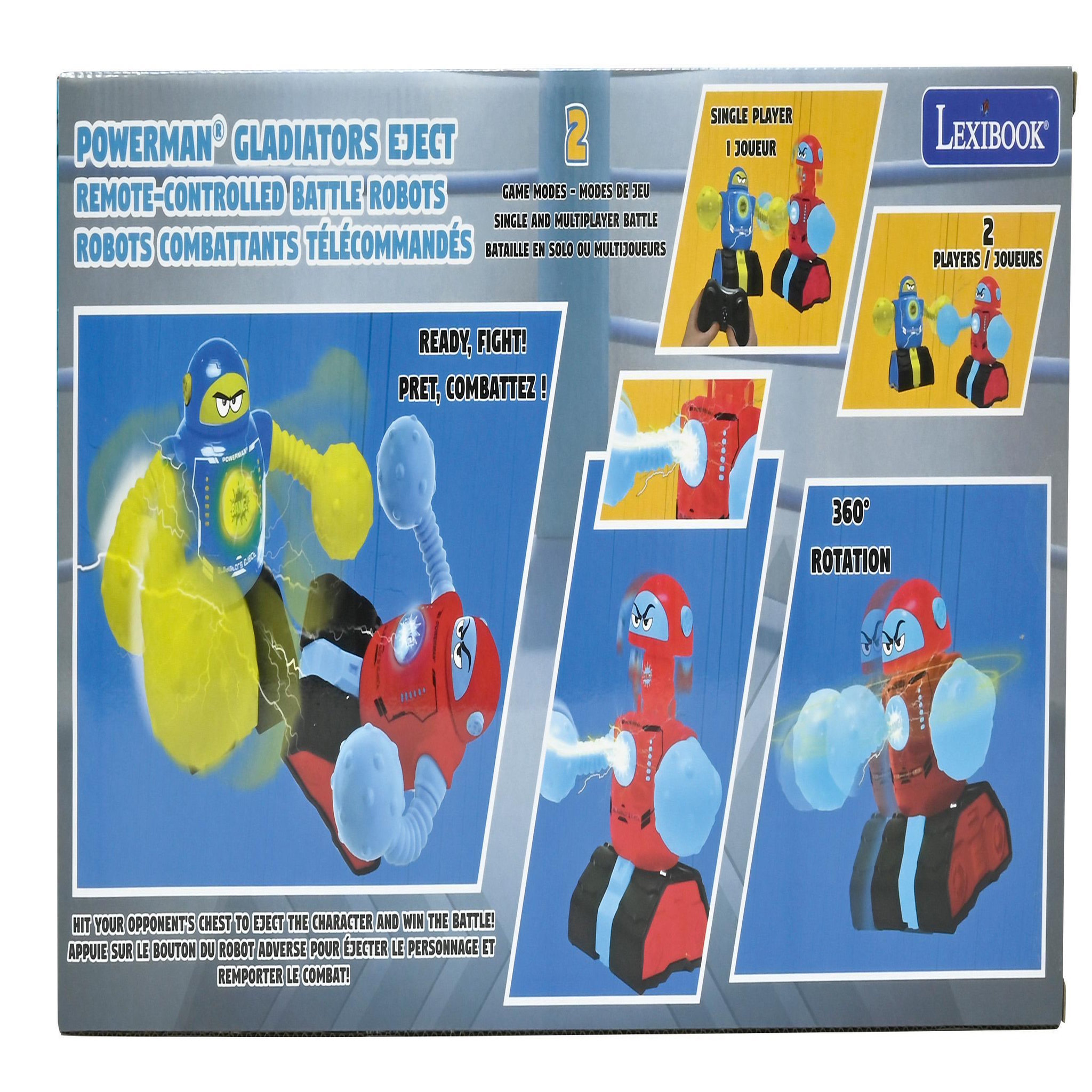 Voir la diapositive 4 : Lexibook POWERMAN® FIGHTERS – Ensemble de 2 Robots Combattants avec Figurines Éjectables, Effets de Lumière et de Son