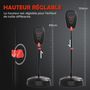 Voir la diapositive 4 : HOMCOM Punching ball enfant - sac de frappe enfant - hauteur réglable - base lestage, 2 gants inclus - rouge noir