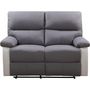 Voir la diapositive 2 : Habitat et Jardin Canapé relax  Lincoln  - 147 x 89 x 103 cm - 2 places - Blanc / gris clair