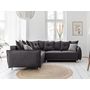 Voir la diapositive 2 : BEST MOBILIER Lena - canapé d'angle convertible - avec coffre - style scandinave - 5 places - gauche