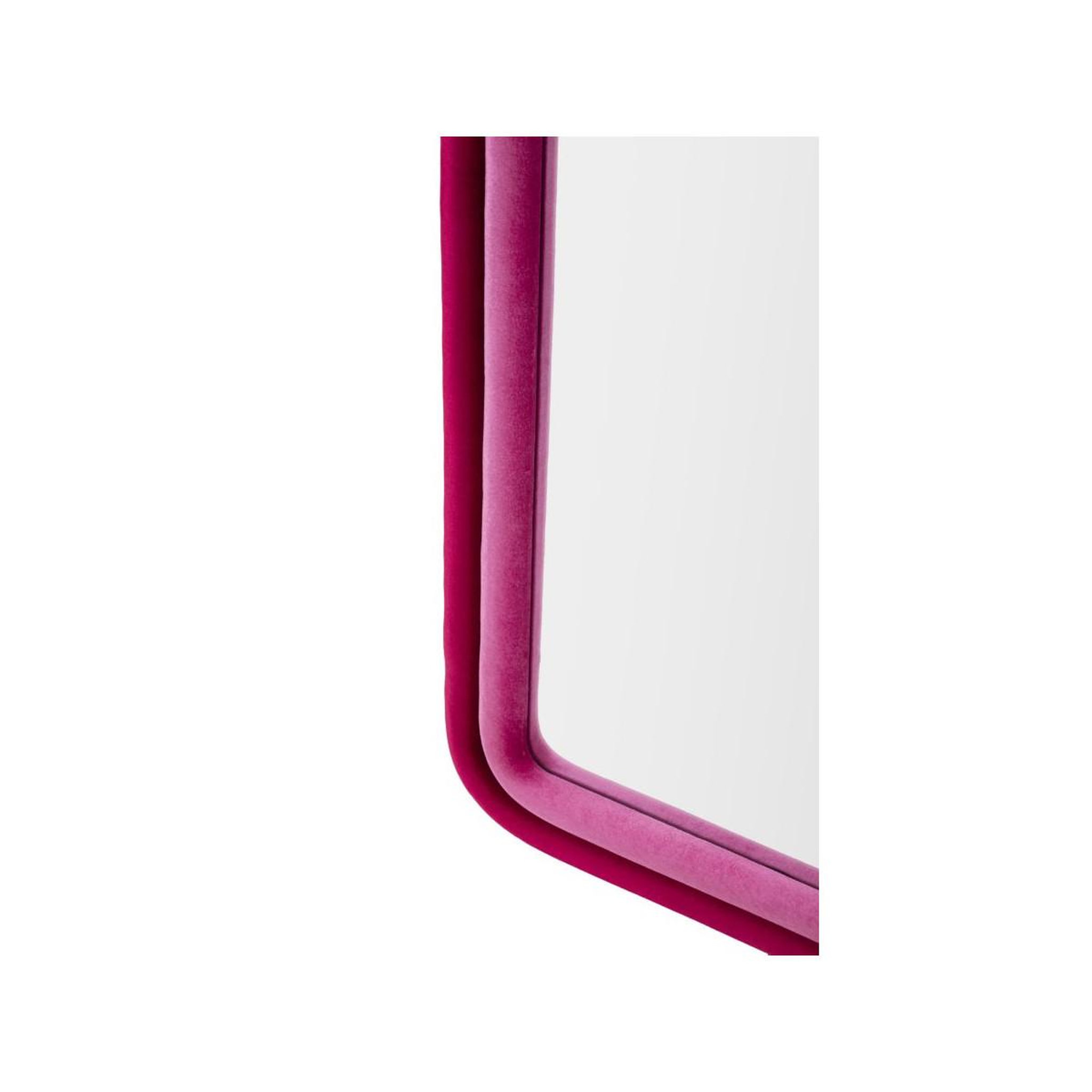 Voir la diapositive 4 : Paris Prix Miroir Mural en Velours  Chloé  160cm Fuchsia