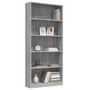 Voir la diapositive 3 : VIDAXL Bibliotheque 5 niveaux Sonoma gris 80x24x175 cm