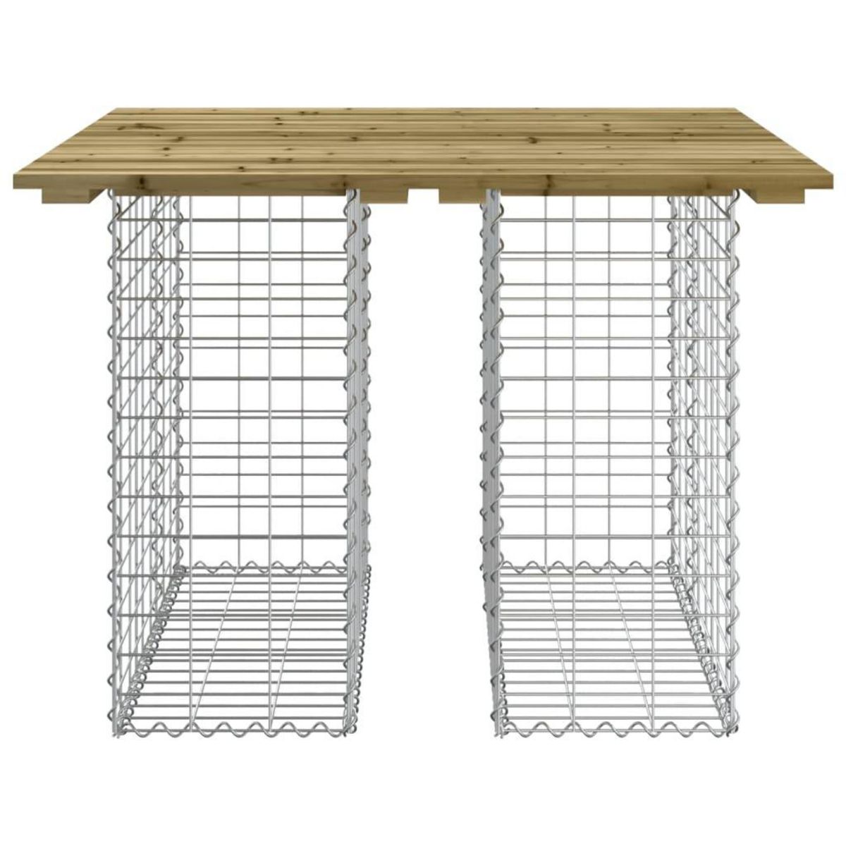 VIDAXL Banc de jardin design gabion 100x102x72 cm bois de pin impregne