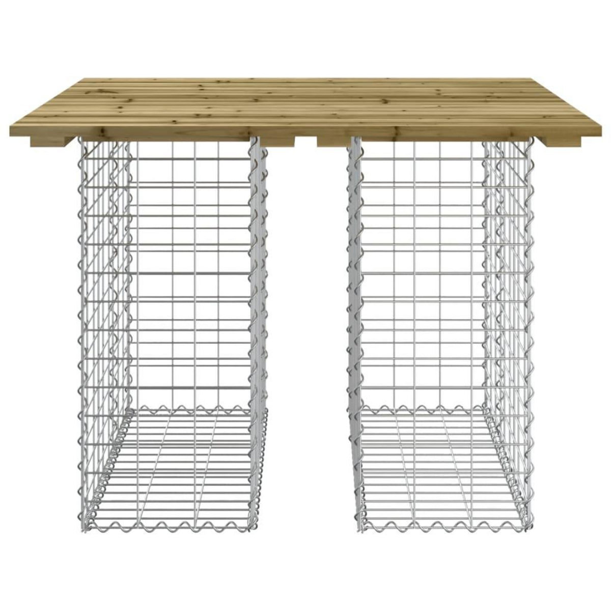 VIDAXL Banc de jardin design gabion 100x102x72 cm bois de pin impregne
