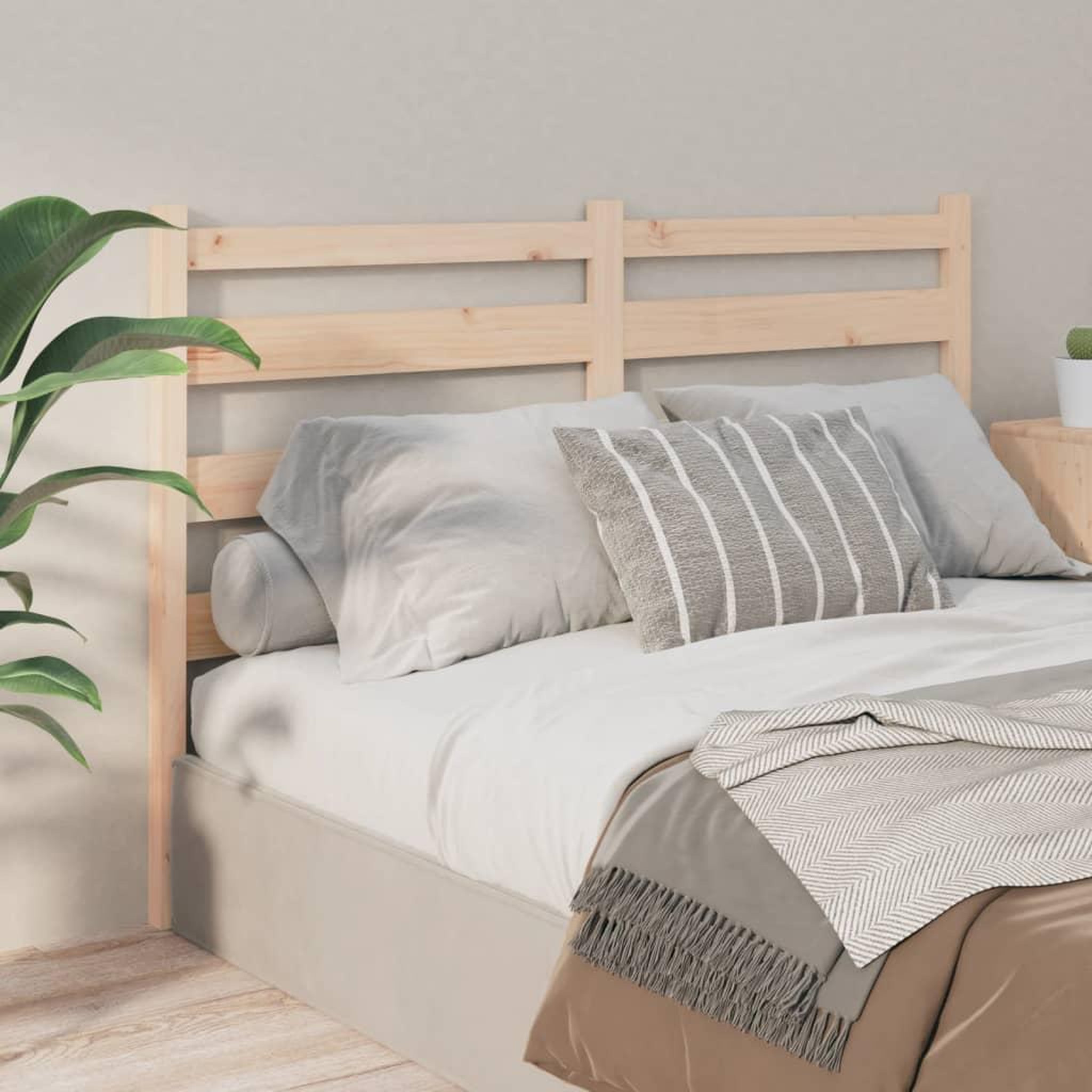 Voir la diapositive 1 : VIDAXL Tete de lit 146x4x100 cm Bois massif de pin