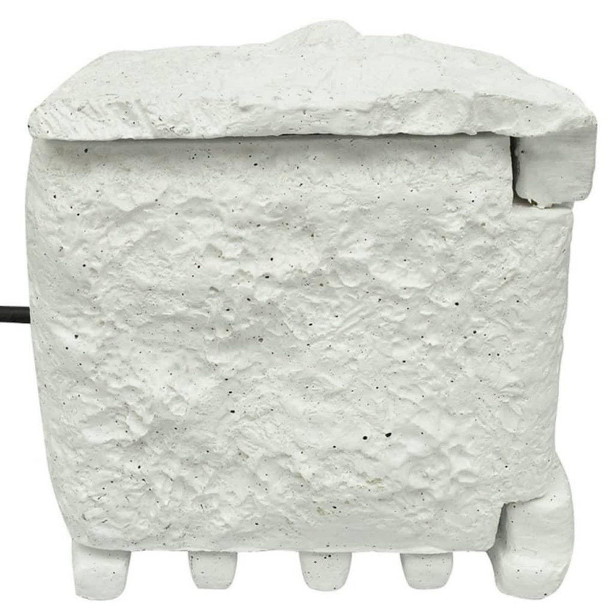 VIDAXL 4 prises de jardin etanches Resine Blanc