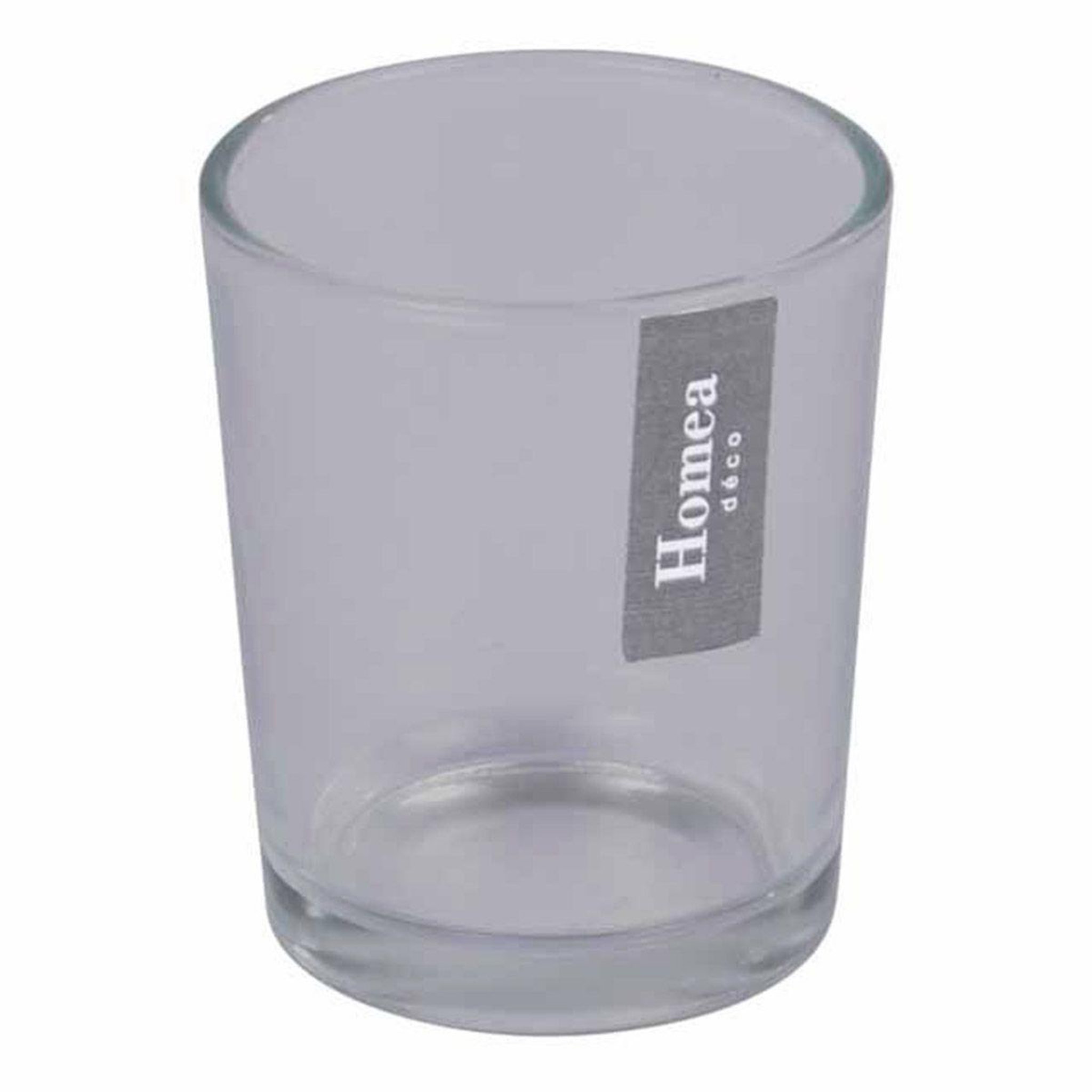 HOMEA Photophore en Verre Fumé  Glass  6cm Gris