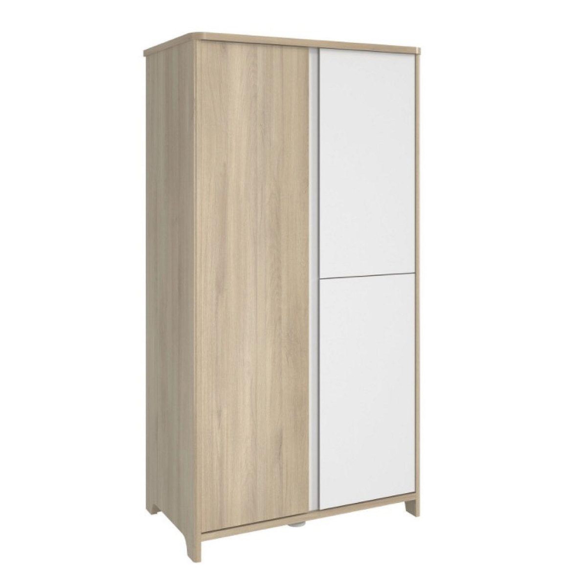 Voir la diapositive 2 : GALIPETTE Sacha armoire 3 portes finition chene 98x57x185cm
