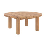 Rendez vous déco Table basse ronde de jardin en bois de teck massif D80 cm-Aurland