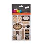 Voir la diapositive 2 : Paris Prix Lot de 2 Planches de Stickers  Cuisine  Naturel
