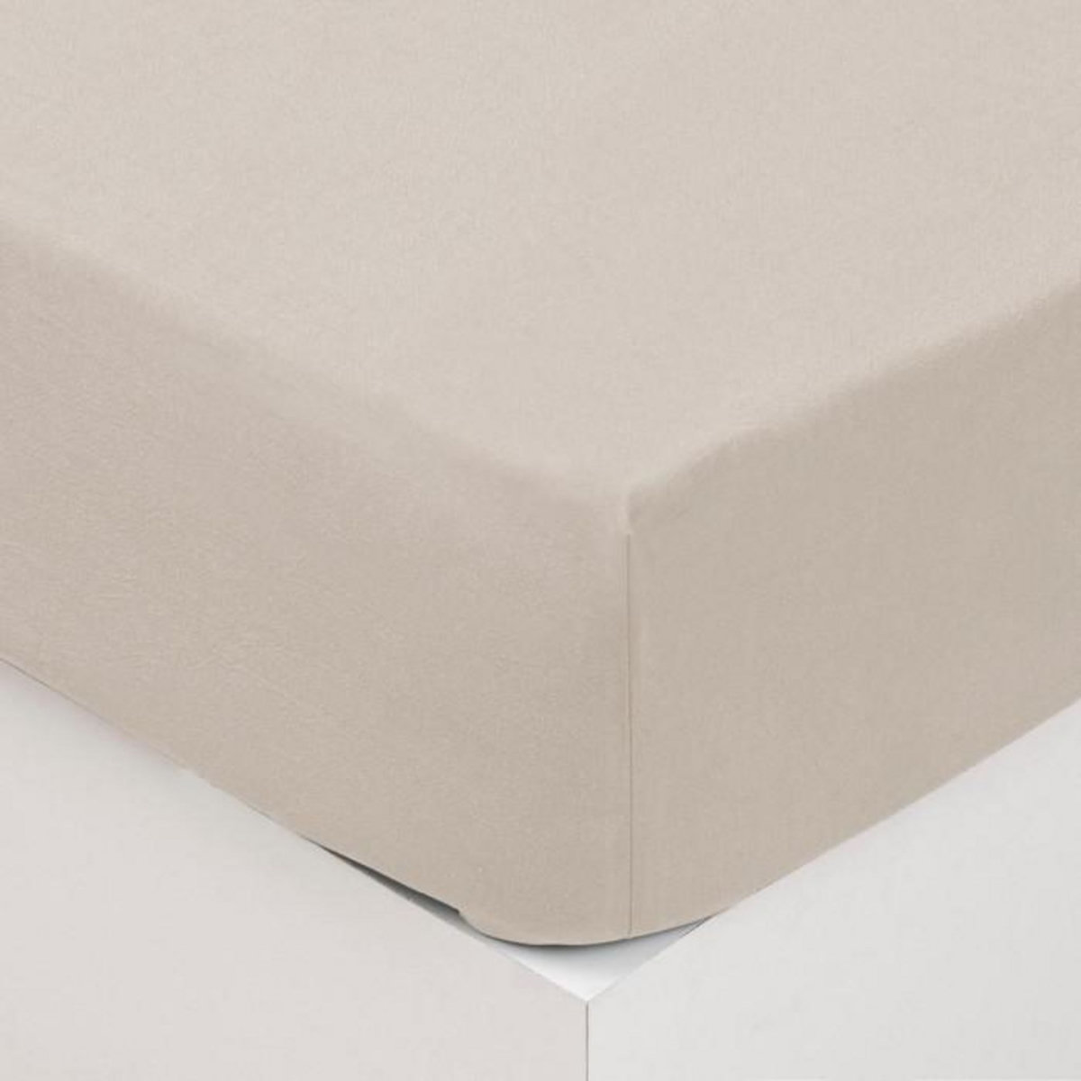 ATMOSPHERA Drap Housse Lavable Coton  Maria  160x200cm Ivoire