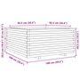 Voir la diapositive 6 : VIDAXL Jardiniere blanc 100x100x49,5 cm bois de pin massif