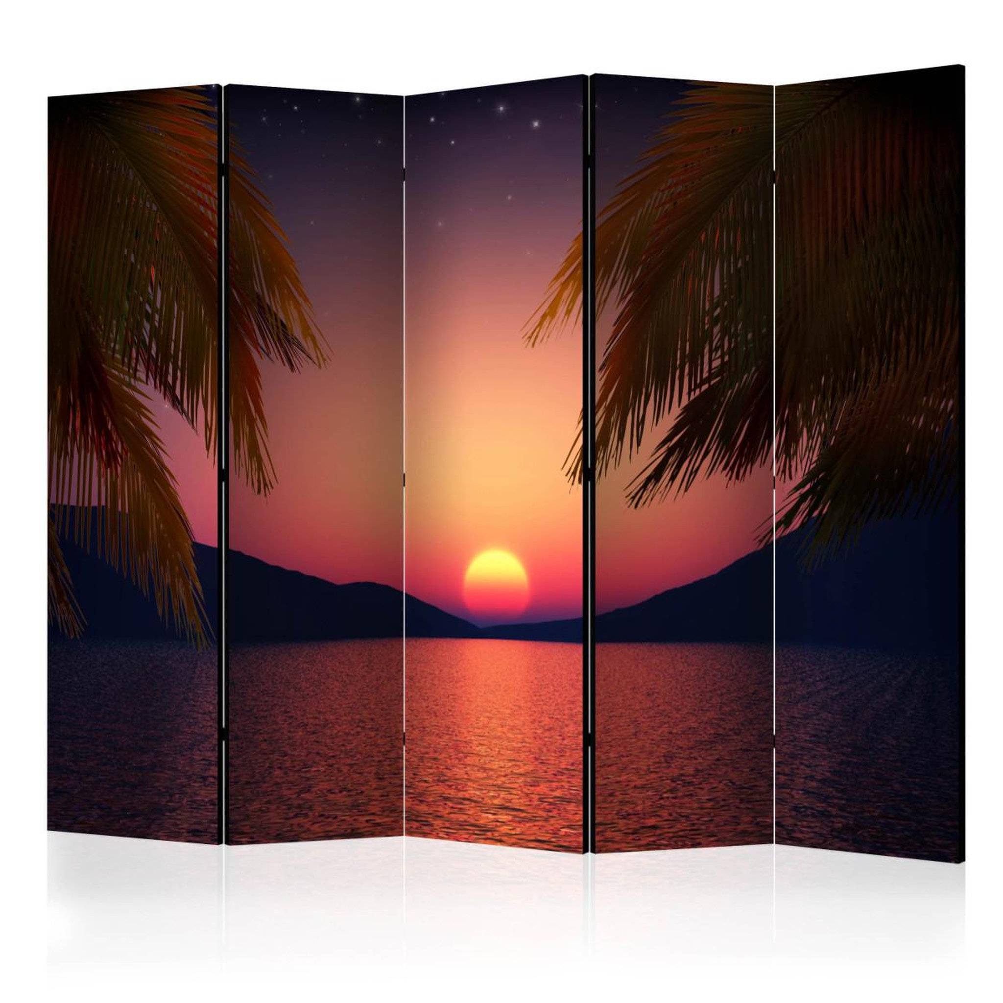 Paris Prix Paravent 5 volets  romantic evening on the beach  172x225cm