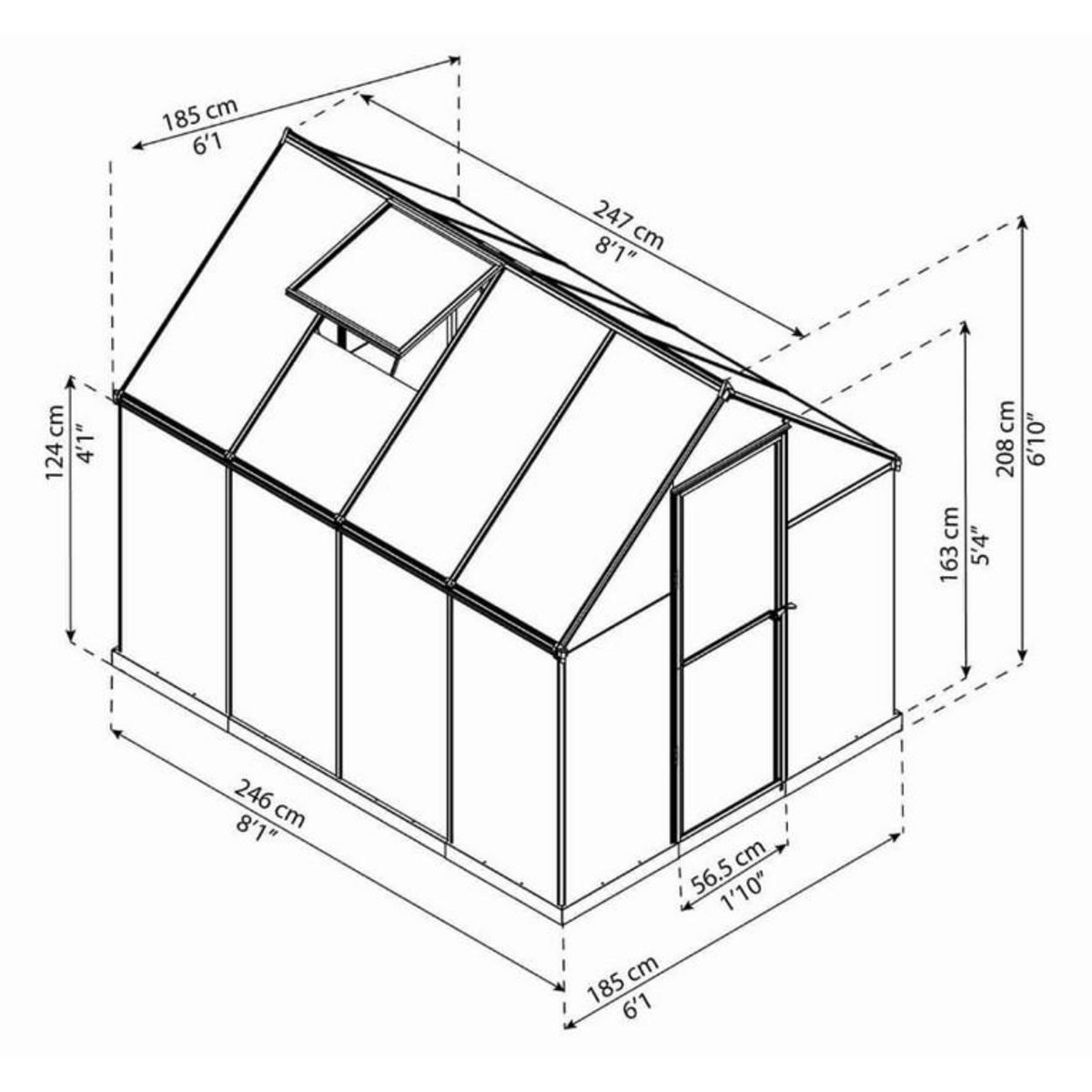 Palram Serre de jardin 4.6m² vert - 701551