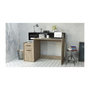 Voir la diapositive 2 : Demeyere Bureau avec rangements - DELPHI - Chene/noir - L126,2 x P59.8 x H93.5cm - DEMEYERE