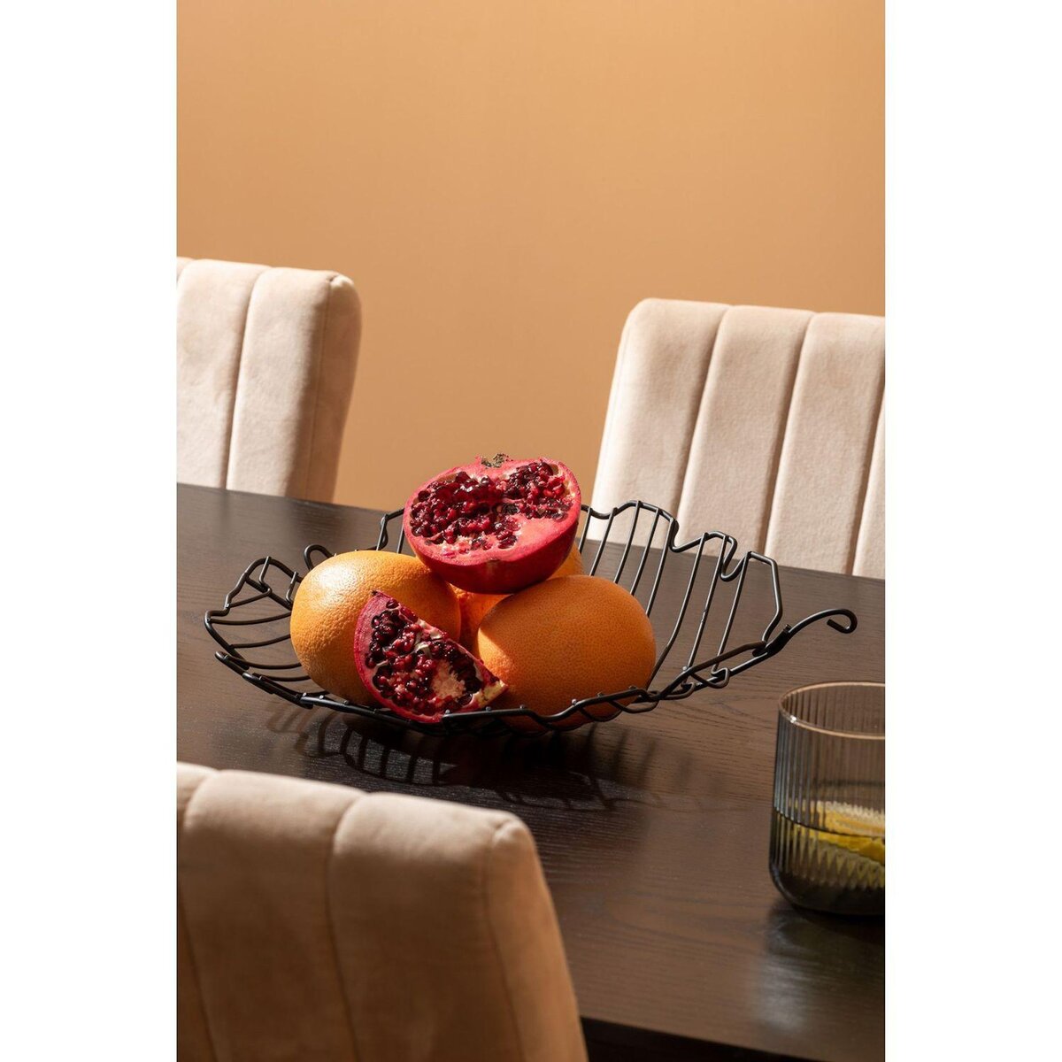 PRESENT TIME Corbeille à fruits en forme de feuille FOLIA - Noir