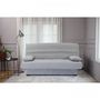 Voir la diapositive 2 : MARKET24 Banquette clic clac 3 places - Matelas 17 cm - Tissu gris clair - L199 x P96 x H103 cm - CHLoe