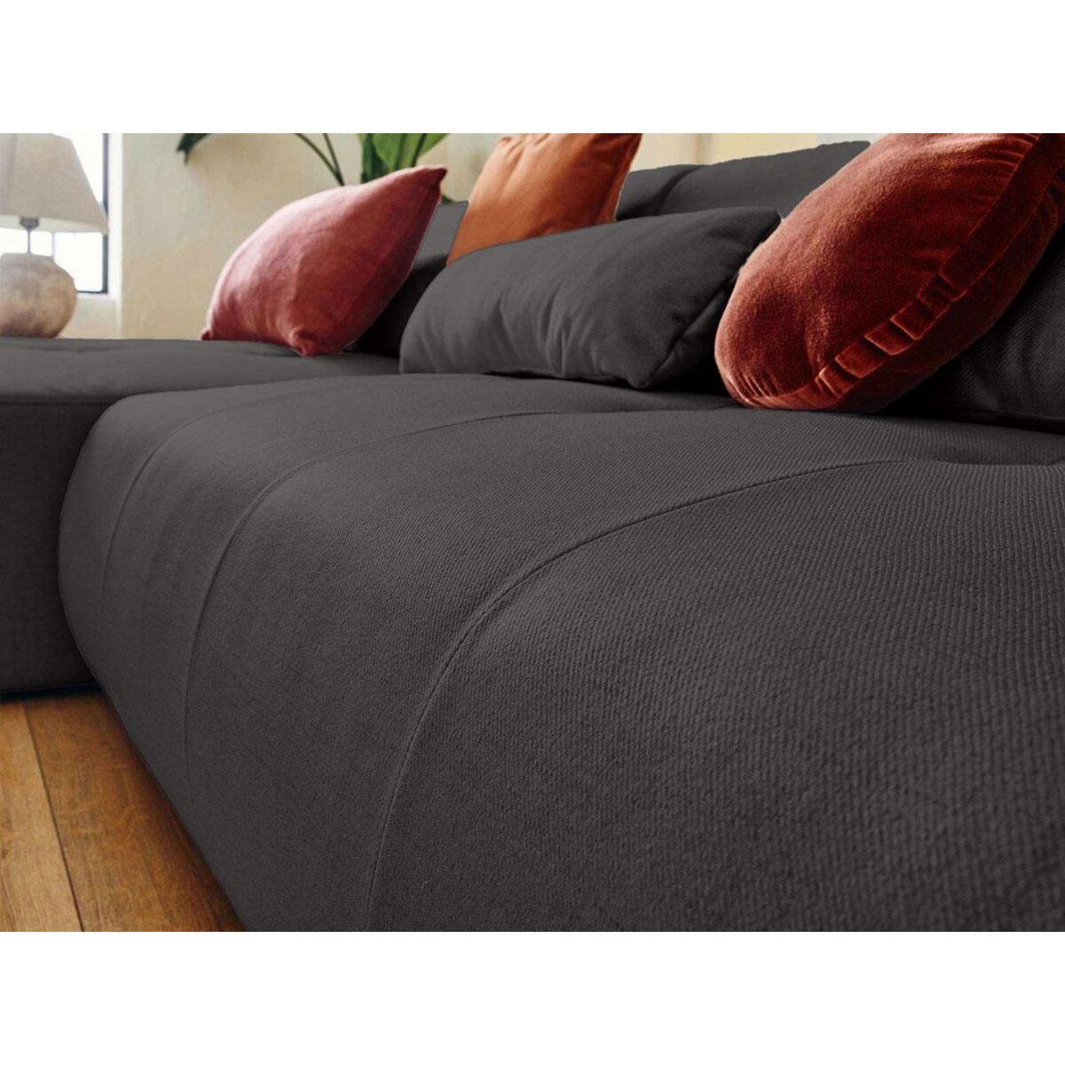 LISA DESIGN Onyx - canapé modulable d'angle réversible 4 places - en tissu