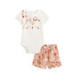 Voir la diapositive 1 : Petit Béguin Ensemble body bébé et short en gaze de coton Mindanao