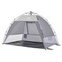 Voir la diapositive 4 : VIDAXL Tente de plage 2 personnes gris liberation rapide impermeable