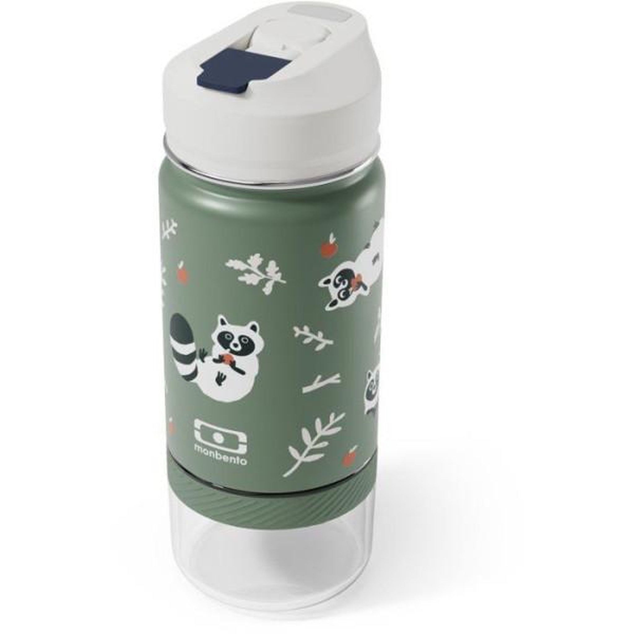 monbento Gourde snack 2 en 1 - MONBENTO - Twisty Racoon - isotherme enfant - avec paille