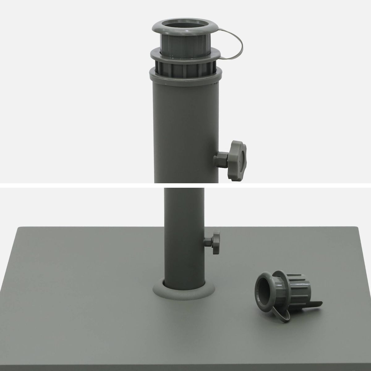 SWEEEK Pied carré en acier pour parasol à mât central - Terra