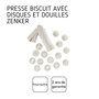 Voir la diapositive 4 : ZENKER Presse-biscuit et 6 embouts et 10 disques de motifs Zenker Smart Pastry