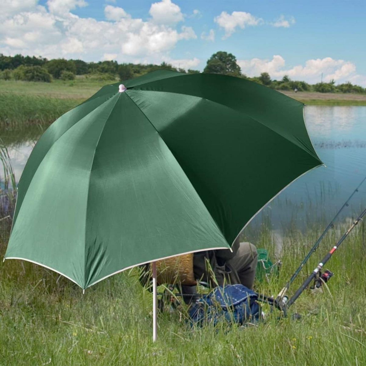 HI HI Parapluie de peche Vert UV30 200 cm