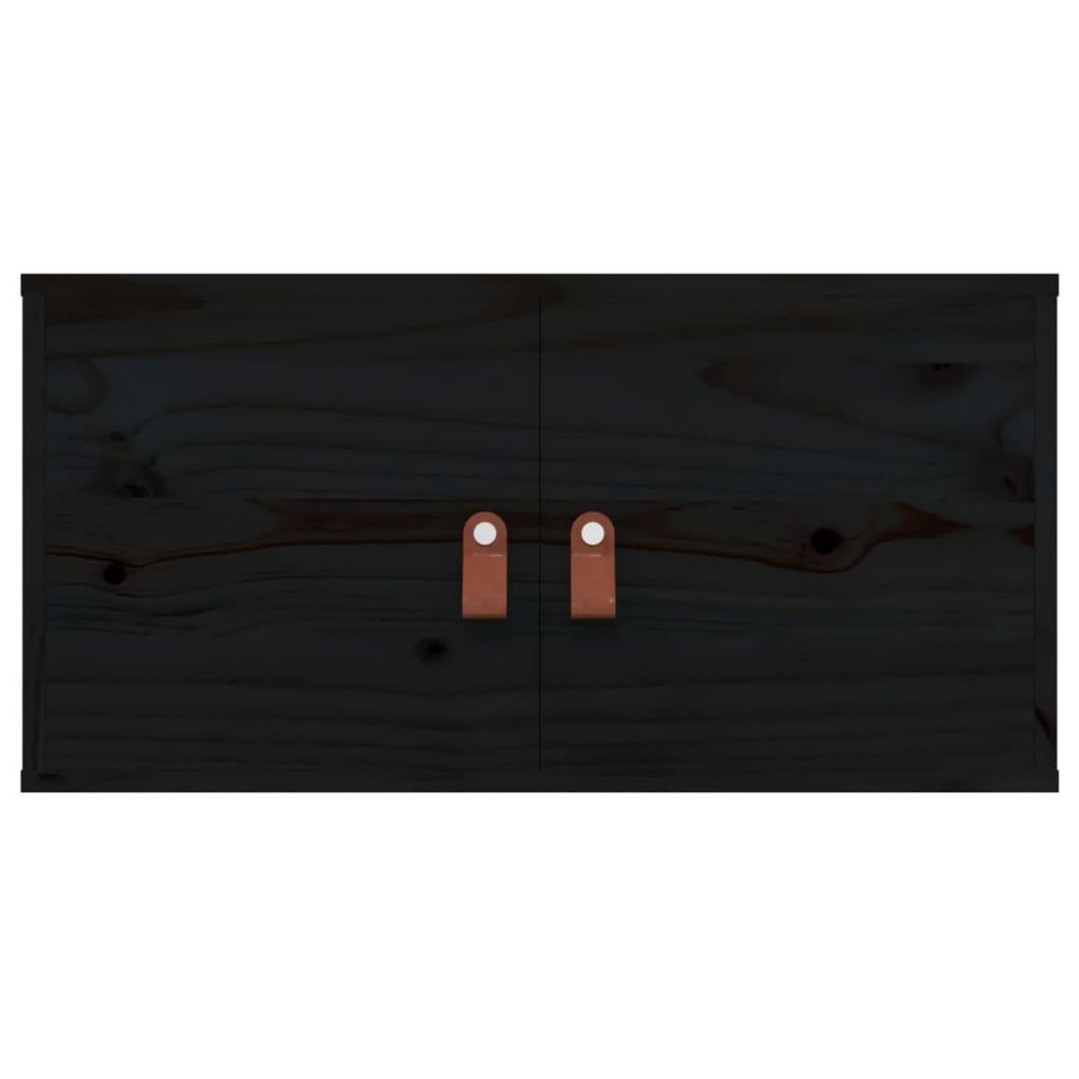 VIDAXL Armoires murales 2 pcs Noir 60x30x30 cm Bois de pin massif