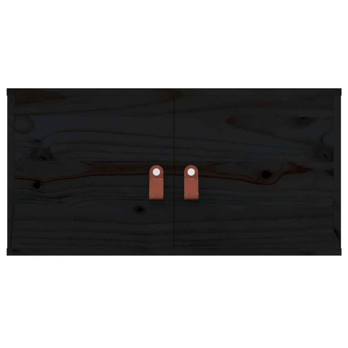 VIDAXL Armoires murales 2 pcs Noir 60x30x30 cm Bois de pin massif