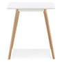 Voir la diapositive 2 : Paris Prix Table à Manger Carrée  Terrie  80cm Blanc