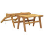 Voir la diapositive 5 : VIDAXL Chaise de jardin avec repose-pieds Bois de teck solide