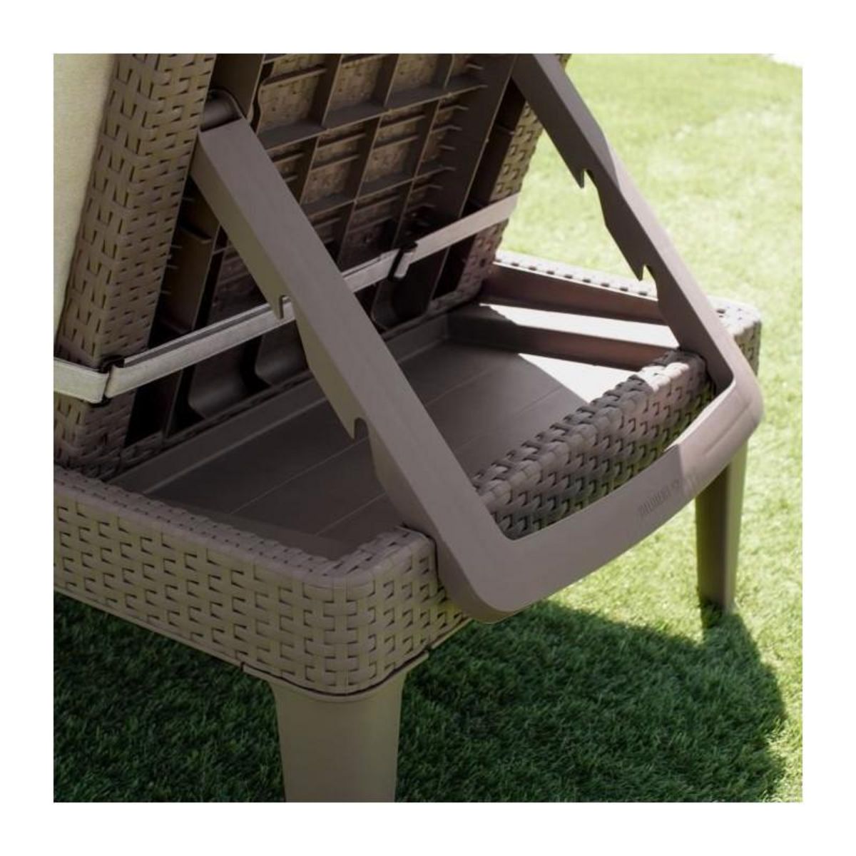 ALLIBERT by KETER Allibert by KETER - Jaipur - Bain de soleil - Résine imitation rotin tressé - Cappuccino