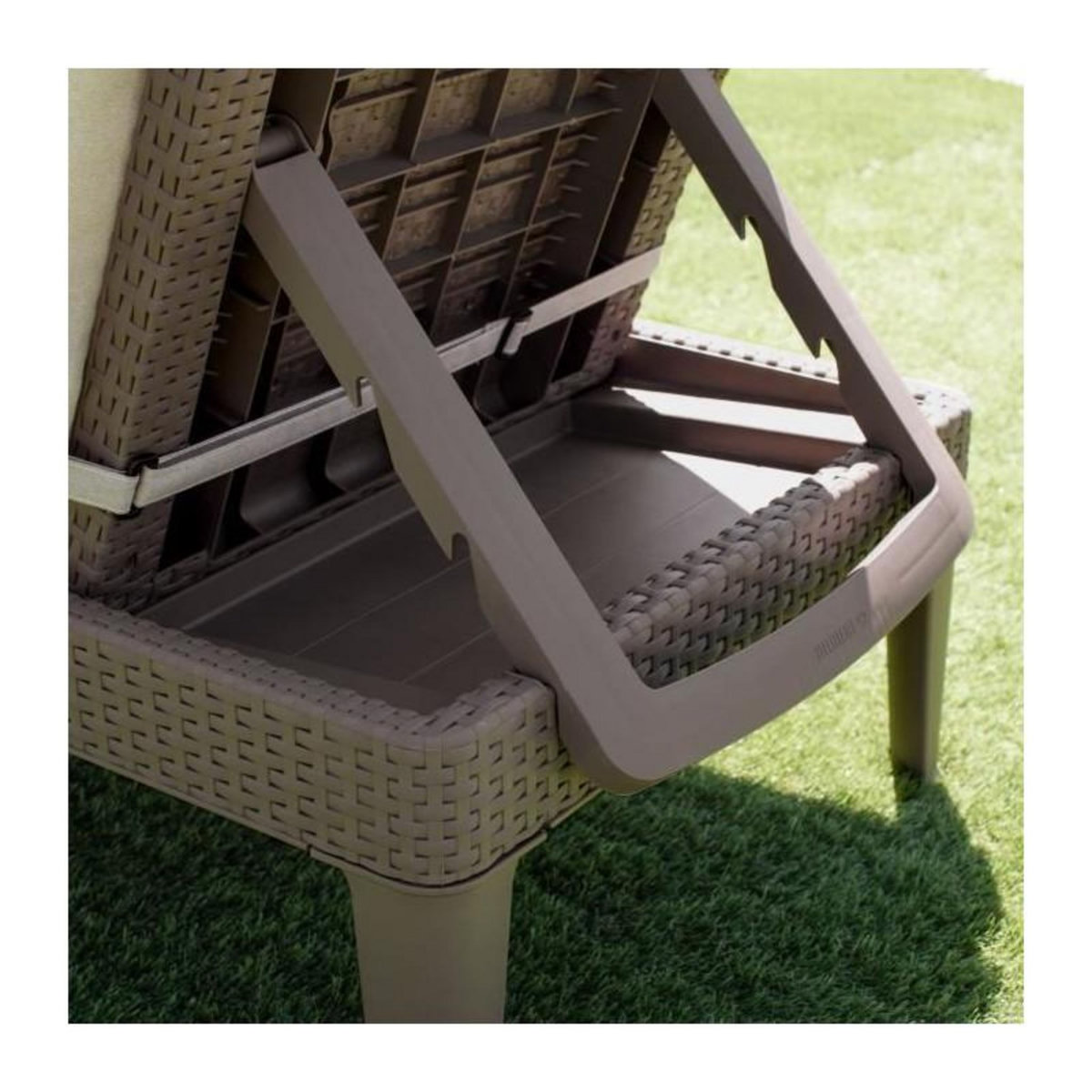 ALLIBERT by KETER Allibert by KETER - Jaipur - Bain de soleil - Résine imitation rotin tressé - Cappuccino