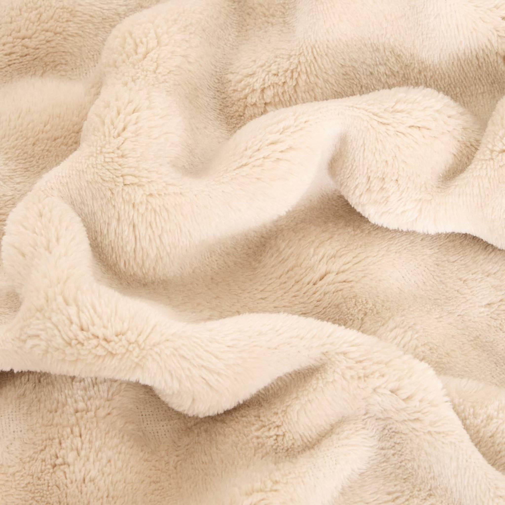 Voir la diapositive 3 : ATMOSPHERA Plaid ondulé uni  zephy  125x150cm beige lin