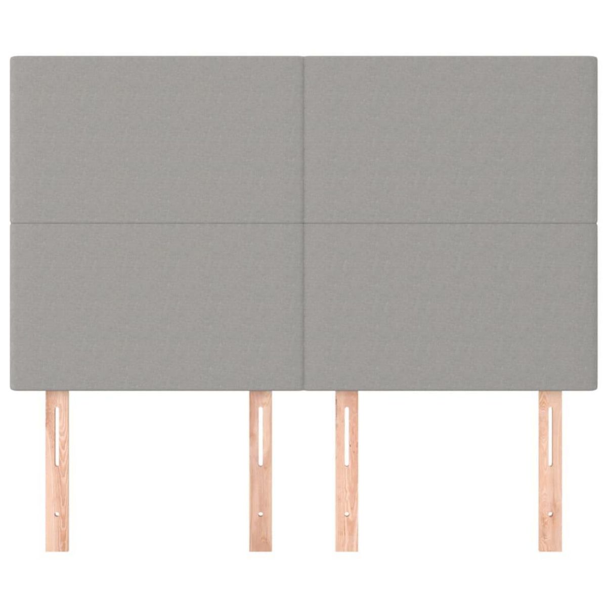 VIDAXL Tetes de lit 4 pcs Gris clair 72x5x78/88 cm Tissu