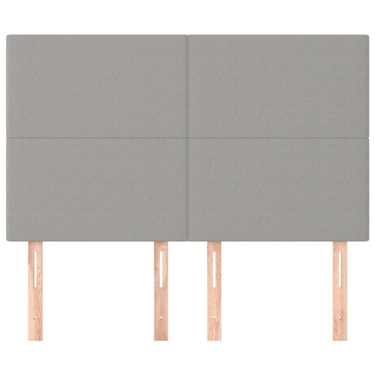 VIDAXL Tetes de lit 4 pcs Gris clair 72x5x78/88 cm Tissu