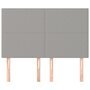 Voir la diapositive 3 : VIDAXL Tetes de lit 4 pcs Gris clair 72x5x78/88 cm Tissu
