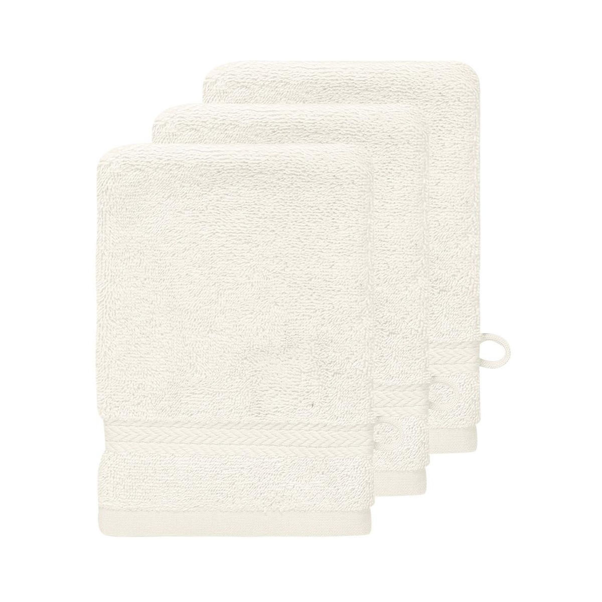 Sensei Maison Lot de 3 gants de toilette 550 g/m² LUXURY - 16x22 cm