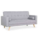 Paris Prix Canapé Convertible 3 Places Scandinave  Navya  Gris Clair