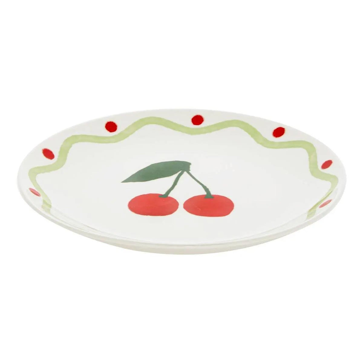 SECRET DE GOURMET Lot de 6 Assiettes à Dessert  Cerise  19cm Multicolore