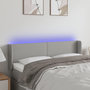 Voir la diapositive 1 : VIDAXL Tete de lit a LED Gris clair 147x16x78/88 cm Tissu