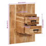 Voir la diapositive 6 : VIDAXL Table de chevet 60x32x80 cm bois d'acacia solide